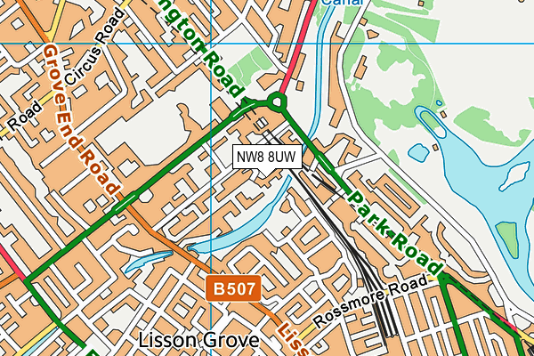 NW8 8UW map - OS VectorMap District (Ordnance Survey) NW8 8UW map - OS VectorMap District (Ordnance Survey)
