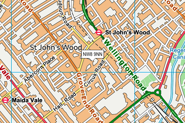 NW8 9NN map - OS VectorMap District (Ordnance Survey) NW8 9NN map - OS VectorMap District (Ordnance Survey)