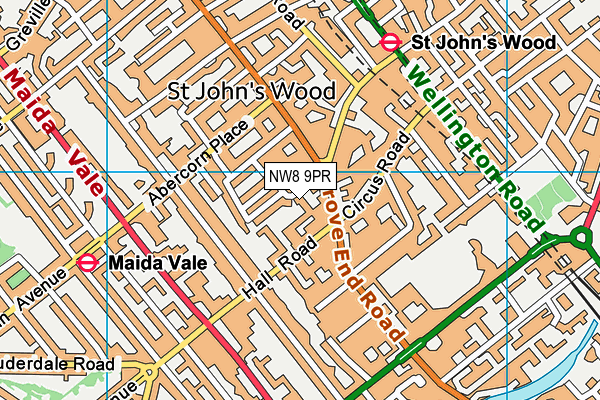 NW8 9PR map - OS VectorMap District (Ordnance Survey) NW8 9PR map - OS VectorMap District (Ordnance Survey)