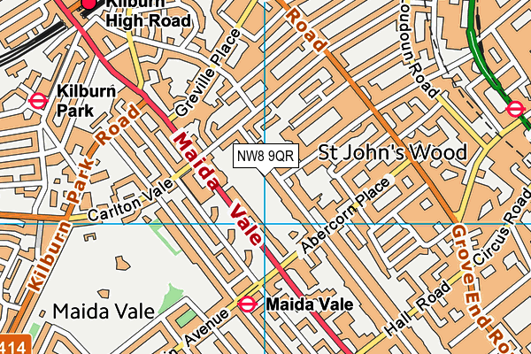 NW8 9QR map - OS VectorMap District (Ordnance Survey) NW8 9QR map - OS VectorMap District (Ordnance Survey)