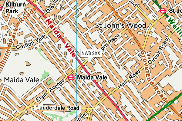NW8 9XX map - OS VectorMap District (Ordnance Survey)