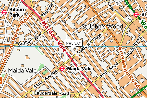 NW8 9XY map - OS VectorMap District (Ordnance Survey) NW8 9XY map - OS VectorMap District (Ordnance Survey)