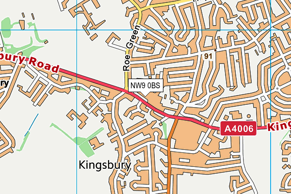 NW9 0BS map - OS VectorMap District (Ordnance Survey) NW9 0BS map - OS VectorMap District (Ordnance Survey)