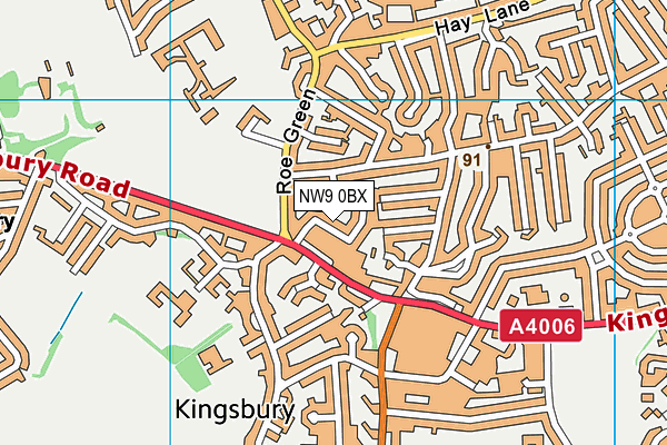 NW9 0BX map - OS VectorMap District (Ordnance Survey) NW9 0BX map - OS VectorMap District (Ordnance Survey)