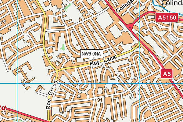 NW9 0NA map - OS VectorMap District (Ordnance Survey) NW9 0NA map - OS VectorMap District (Ordnance Survey)