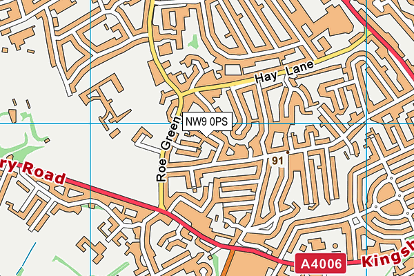 NW9 0PS map - OS VectorMap District (Ordnance Survey) NW9 0PS map - OS VectorMap District (Ordnance Survey)