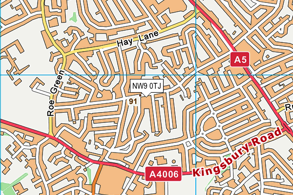 NW9 0TJ map - OS VectorMap District (Ordnance Survey) NW9 0TJ map - OS VectorMap District (Ordnance Survey)