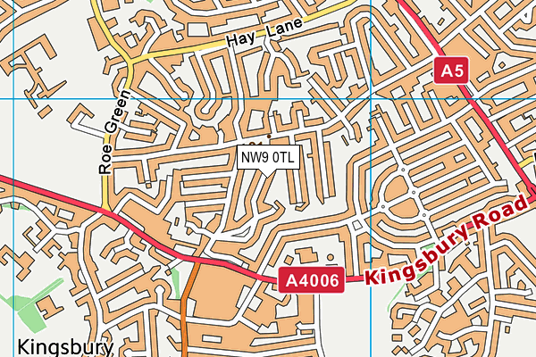 NW9 0TL map - OS VectorMap District (Ordnance Survey) NW9 0TL map - OS VectorMap District (Ordnance Survey)