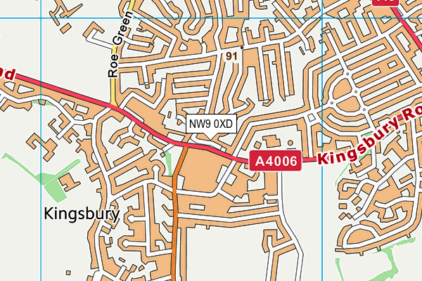 NW9 0XD map - OS VectorMap District (Ordnance Survey) NW9 0XD map - OS VectorMap District (Ordnance Survey)