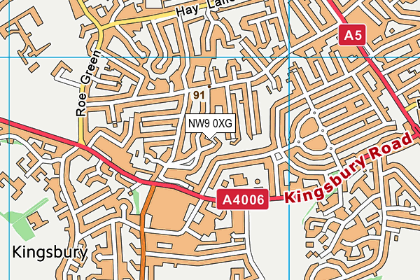 NW9 0XG map - OS VectorMap District (Ordnance Survey) NW9 0XG map - OS VectorMap District (Ordnance Survey)
