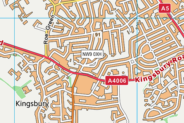 NW9 0XH map - OS VectorMap District (Ordnance Survey) NW9 0XH map - OS VectorMap District (Ordnance Survey)