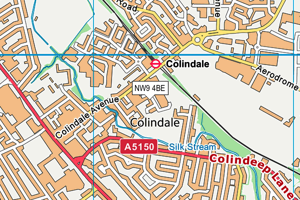 NW9 4BE map - OS VectorMap District (Ordnance Survey)
