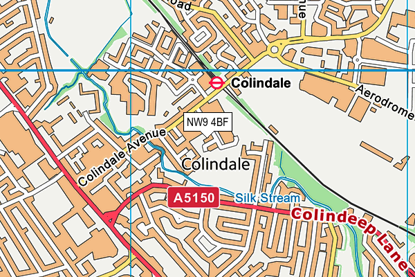 NW9 4BF map - OS VectorMap District (Ordnance Survey)