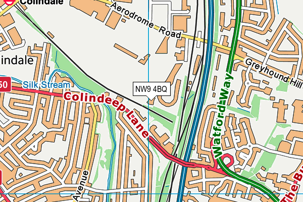 NW9 4BQ map - OS VectorMap District (Ordnance Survey) NW9 4BQ map - OS VectorMap District (Ordnance Survey)