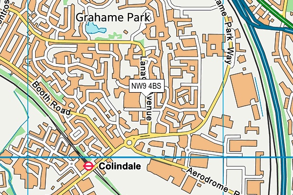 NW9 4BS map - OS VectorMap District (Ordnance Survey) NW9 4BS map - OS VectorMap District (Ordnance Survey)