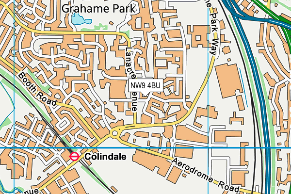 NW9 4BU map - OS VectorMap District (Ordnance Survey) NW9 4BU map - OS VectorMap District (Ordnance Survey)