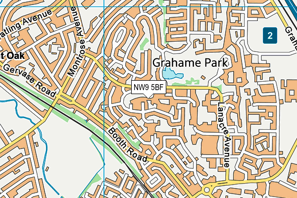 NW9 5BF map - OS VectorMap District (Ordnance Survey) NW9 5BF map - OS VectorMap District (Ordnance Survey)