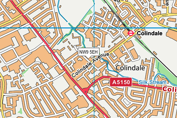 NW9 5EH map - OS VectorMap District (Ordnance Survey)