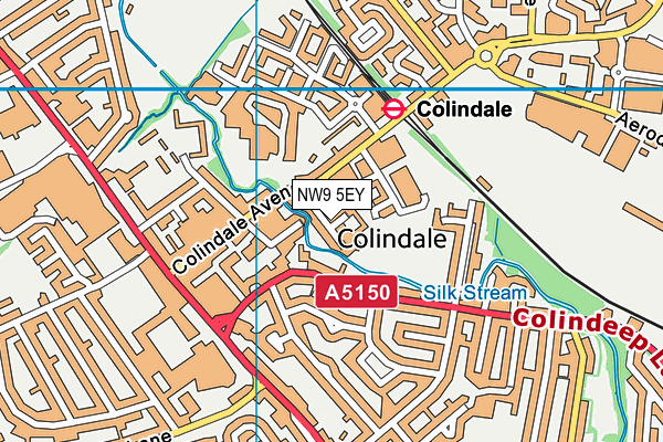 NW9 5EY map - OS VectorMap District (Ordnance Survey) NW9 5EY map - OS VectorMap District (Ordnance Survey)