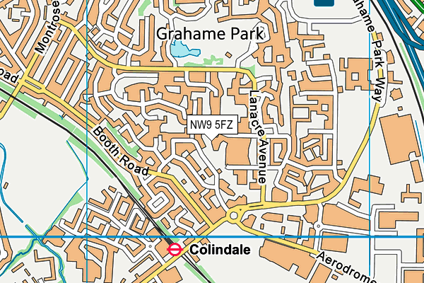 NW9 5FZ map - OS VectorMap District (Ordnance Survey) NW9 5FZ map - OS VectorMap District (Ordnance Survey)