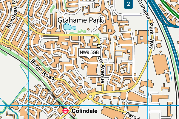 NW9 5GB map - OS VectorMap District (Ordnance Survey)