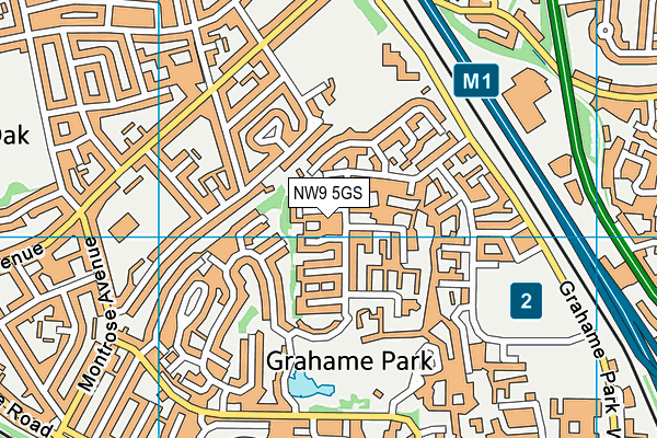 NW9 5GS map - OS VectorMap District (Ordnance Survey) NW9 5GS map - OS VectorMap District (Ordnance Survey)