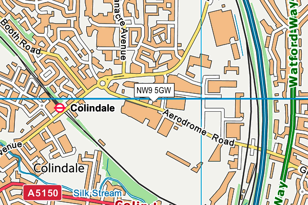 NW9 5GW map - OS VectorMap District (Ordnance Survey) NW9 5GW map - OS VectorMap District (Ordnance Survey)