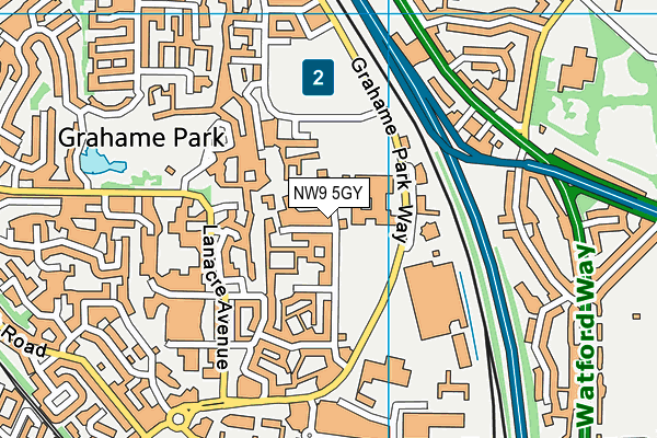 NW9 5GY map - OS VectorMap District (Ordnance Survey) NW9 5GY map - OS VectorMap District (Ordnance Survey)