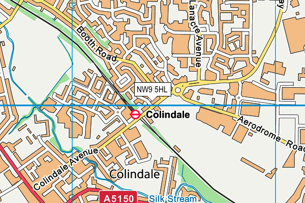 NW9 5HL map - OS VectorMap District (Ordnance Survey)