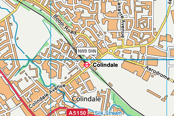 NW9 5HN map - OS VectorMap District (Ordnance Survey)