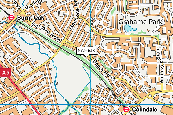 NW9 5JX map - OS VectorMap District (Ordnance Survey) NW9 5JX map - OS VectorMap District (Ordnance Survey)