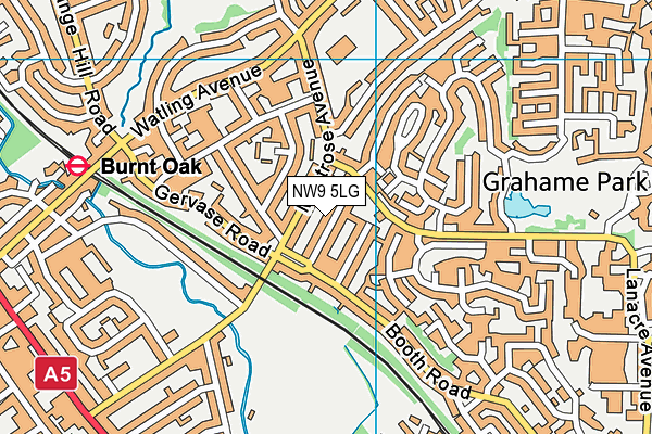 NW9 5LG map - OS VectorMap District (Ordnance Survey) NW9 5LG map - OS VectorMap District (Ordnance Survey)
