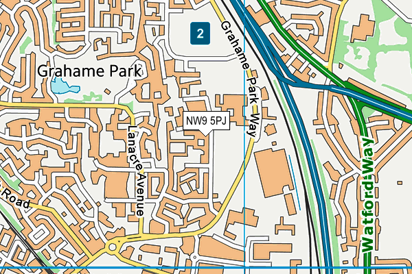 NW9 5PJ map - OS VectorMap District (Ordnance Survey) NW9 5PJ map - OS VectorMap District (Ordnance Survey)