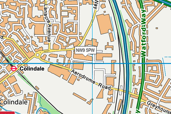 NW9 5PW map - OS VectorMap District (Ordnance Survey) NW9 5PW map - OS VectorMap District (Ordnance Survey)