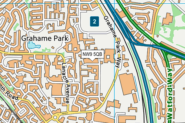 NW9 5QB map - OS VectorMap District (Ordnance Survey) NW9 5QB map - OS VectorMap District (Ordnance Survey)