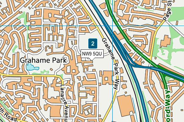 NW9 5QU map - OS VectorMap District (Ordnance Survey)
