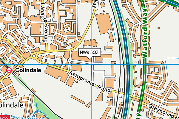 NW9 5QZ map - OS VectorMap District (Ordnance Survey)