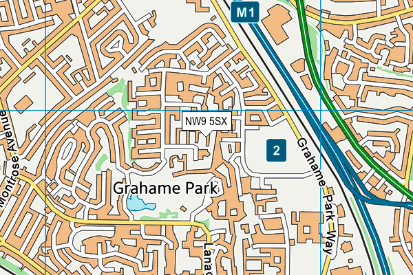 NW9 5SX map - OS VectorMap District (Ordnance Survey) NW9 5SX map - OS VectorMap District (Ordnance Survey)