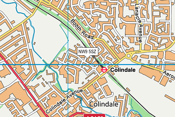 NW9 5SZ map - OS VectorMap District (Ordnance Survey)