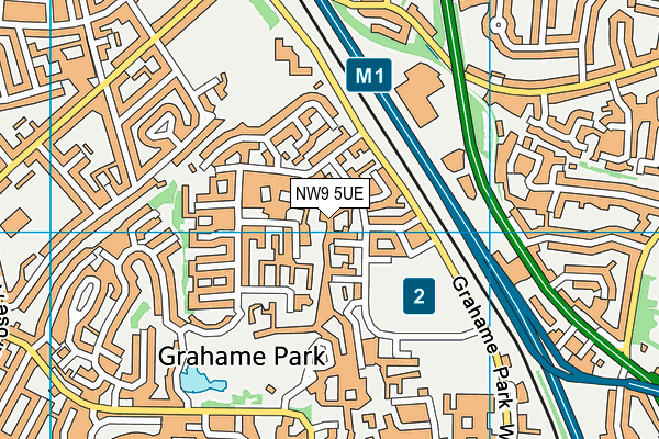 NW9 5UE map - OS VectorMap District (Ordnance Survey) NW9 5UE map - OS VectorMap District (Ordnance Survey)