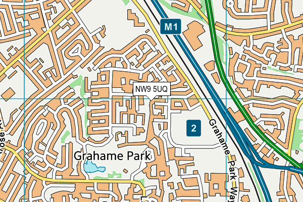 NW9 5UQ map - OS VectorMap District (Ordnance Survey) NW9 5UQ map - OS VectorMap District (Ordnance Survey)