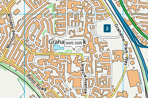 NW9 5WR map - OS VectorMap District (Ordnance Survey) NW9 5WR map - OS VectorMap District (Ordnance Survey)