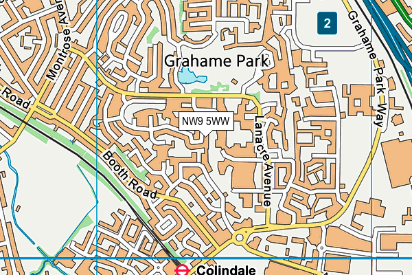 NW9 5WW map - OS VectorMap District (Ordnance Survey) NW9 5WW map - OS VectorMap District (Ordnance Survey)