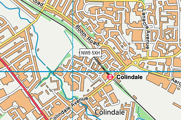 NW9 5XH map - OS VectorMap District (Ordnance Survey)
