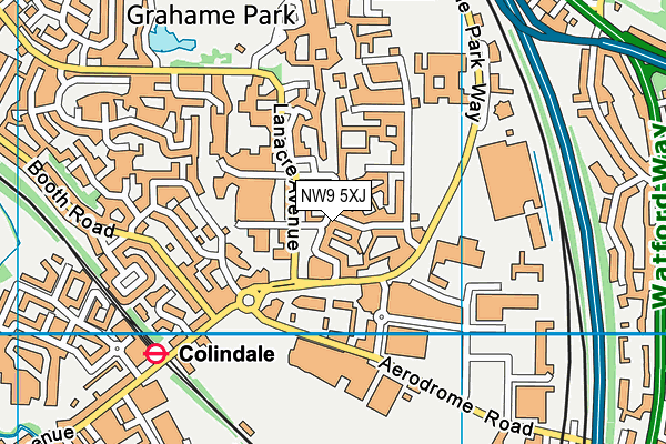 NW9 5XJ map - OS VectorMap District (Ordnance Survey) NW9 5XJ map - OS VectorMap District (Ordnance Survey)