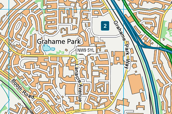 NW9 5YL map - OS VectorMap District (Ordnance Survey) NW9 5YL map - OS VectorMap District (Ordnance Survey)