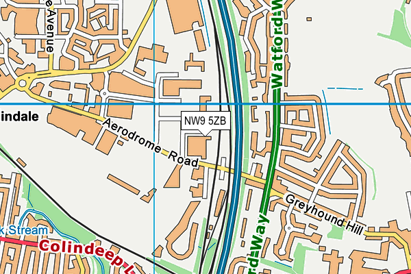 NW9 5ZB map - OS VectorMap District (Ordnance Survey) NW9 5ZB map - OS VectorMap District (Ordnance Survey)