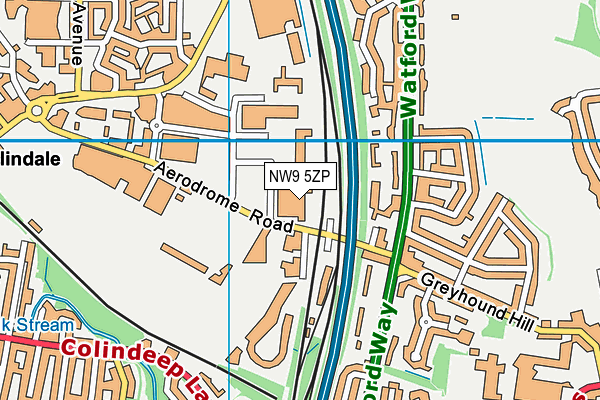 NW9 5ZP map - OS VectorMap District (Ordnance Survey) NW9 5ZP map - OS VectorMap District (Ordnance Survey)