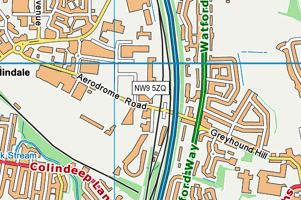 NW9 5ZQ map - OS VectorMap District (Ordnance Survey) NW9 5ZQ map - OS VectorMap District (Ordnance Survey)