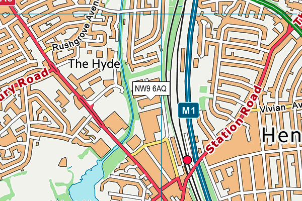 NW9 6AQ map - OS VectorMap District (Ordnance Survey) NW9 6AQ map - OS VectorMap District (Ordnance Survey)